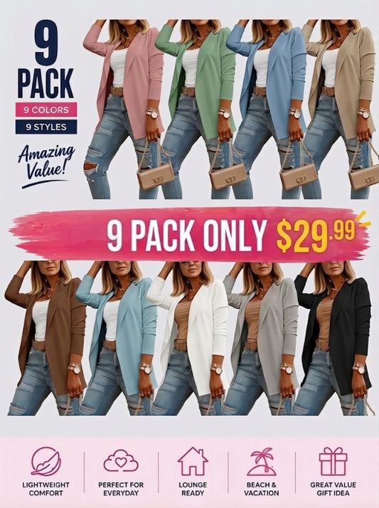 Women's Casual Long Sleeve Knit Blazer